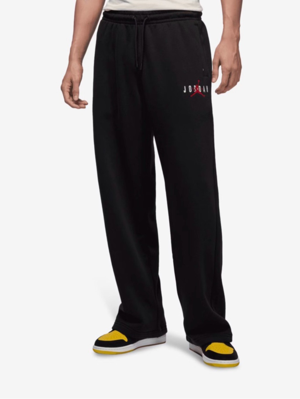 Jordan Brooklyn Oversize Stretch Sweat Pants Mens Size L NWT Black New - Picture 2 of 6